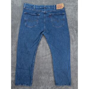 Levi’s 501 Original Fit Jeans Mens 42x32 Medium Wash Straight Leg Button Fly